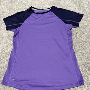 Nike Dri-FIT Shirt in Purple and Navy Blue